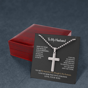 To My Husband - You are My Inspiration My Strength & My Soulmate - Cross Necklace SO100V