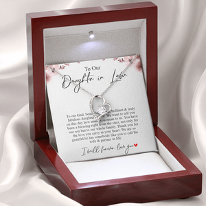 To Our Daughter In Law - Thank You For The Love - Forever Love Necklace SO169T