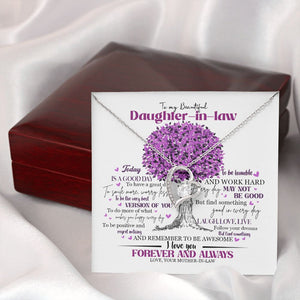 Daughter In Law - Mother In Law - Believe In Yourself - Forever Love Necklace