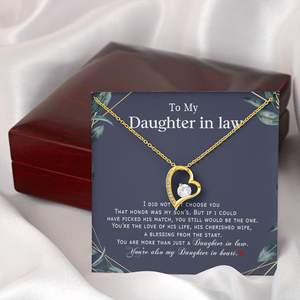 To My Daughter In Law - You Are Also My Daughter In Heart - Forever Love Necklace SO179V