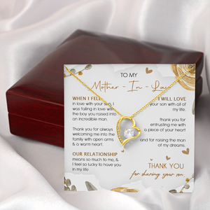 To My Mother In Law - Thank You For Sharing Your Son - Forever Love Necklace SO23TU