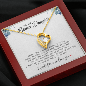 To My Bonus Daughter - I Will Forever Love You - Forever Love Necklace SO155T