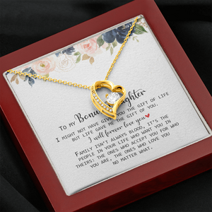 To My Bonus Daughter - Love You No Matter What - Forever Love Necklace SO168V