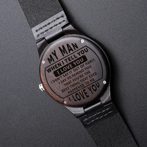 TO MY MAN - I LOVE YOU - WOOD WATCH TB06