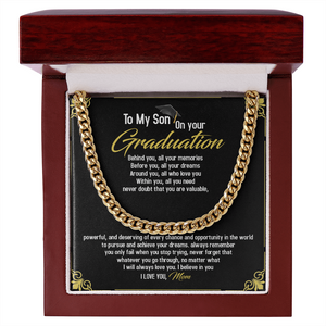 To My Son - Congratulations On Your Graduation - Cuban Link Chain SO97T