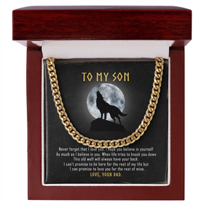 To My Son - Never Forget That I Love You - Cuban Link Chain SO118V