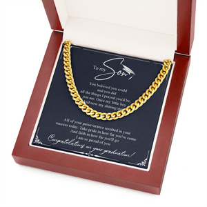 To My Son - Congratulations On Your Graduation - Cuban Link Chain SO96T