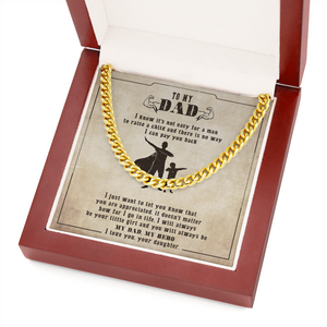 To My Dad - You Will Always Be My Dad & My Hero - Cuban Link Chain SO133V