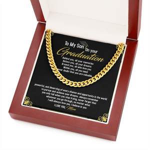 To My Son - Congratulations On Your Graduation - Cuban Link Chain SO97T