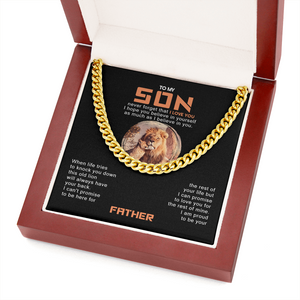 To My Son - I Am Proud To Be Your Father - Cuban Link Chain SO117T