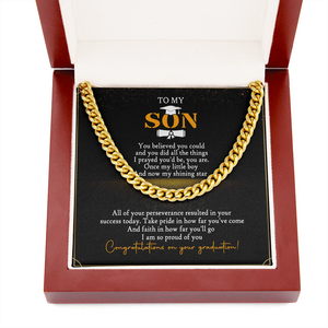 To My Son - Congratulations On Your Graduation - Cuban Link Chain SO95V