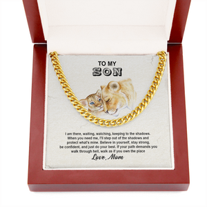 To My Son - Believe In Yourself And Do Your Best - Cuban Link Chain SO106V