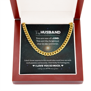 To My Husband - You Are One Of A Kind - Cuban Link Chain KT07