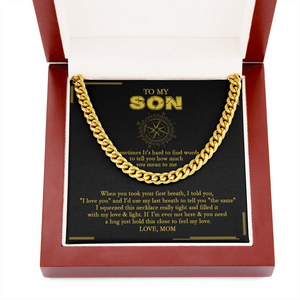 To My Son - Loved More Than You Know - Cuban Link Chain SO108V