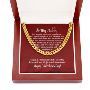 To My Hubby - Happy Valentine's Day - Cuban Link Chain KT15