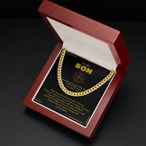 To My Son - Loved More Than You Know - Cuban Link Chain SO108V