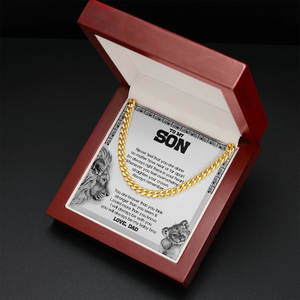 To My Son - I Will Always Be With You - Cuban Link Chain SO87T