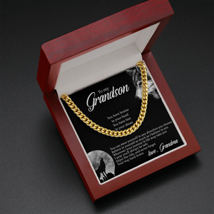 To My Grandson - Believe In Yourself As Much As I Believe In You - Cuban Link Chain SO132T