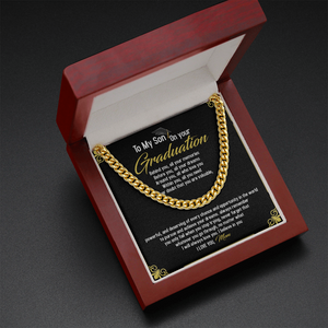 To My Son - Congratulations On Your Graduation - Cuban Link Chain SO97T