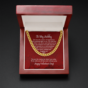 To My Hubby - Happy Valentine's Day - Cuban Link Chain KT15