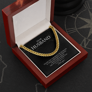 Dear Husband - Thank You For Being My Husband - Cuban Link Chain SO101T