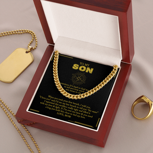 To My Son - Loved More Than You Know - Cuban Link Chain SO108V