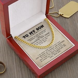 To My Son - I Will Always Love You - Cuban Link Chain SO73V