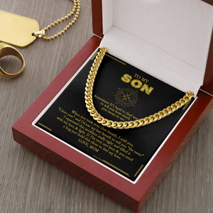 To My Son - Loved More Than You Know - Cuban Link Chain SO108V