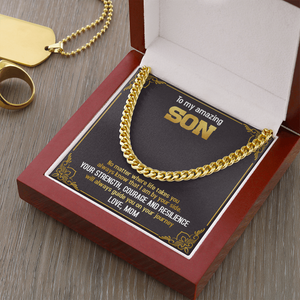 To My Amazing Son - Always Know That I Am By Your Side - Cuban Link Chain SO74T