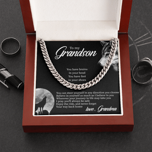 To My Grandson - Believe In Yourself As Much As I Believe In You - Cuban Link Chain SO132T