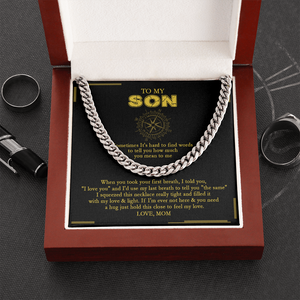 To My Son - Loved More Than You Know - Cuban Link Chain SO108V