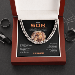 To My Son - I Am Proud To Be Your Father - Cuban Link Chain SO117T