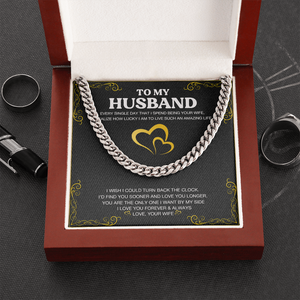 To My Husband - Love You Longer - Cuban Link Chain KT24