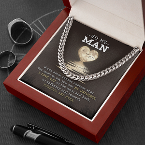 To My Man - I Love You Forever & Ever - Cuban Link Chain SO81V