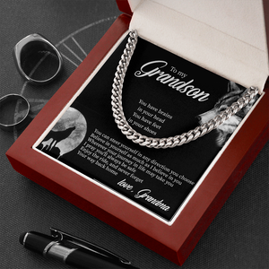 To My Grandson - Believe In Yourself As Much As I Believe In You - Cuban Link Chain SO132T