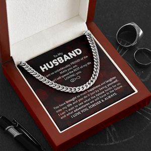 To My Husband - Proud Of The Man - Cuban Link Chain KT14