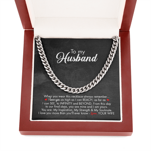 To My Husband - Infinity And Beyond - Cuban Link Chain KT09