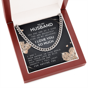 To My Husband - I Love You So Much - Cuban Link Chain KT20