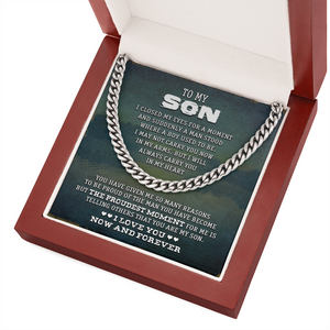 To My Son - I Love You Now & Forever - Cuban Link Chain SO75V
