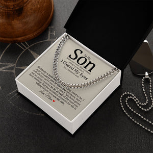 Son - Mom - Always Carry You In My Heart - Cuban Link Chain