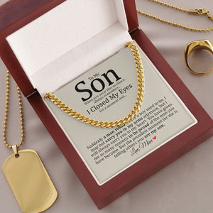 Son - Mom - Always Carry You In My Heart - Cuban Link Chain