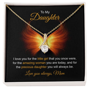 Daughter - Mom - I Love You For The Little Girl - Alluring Beauty Necklace