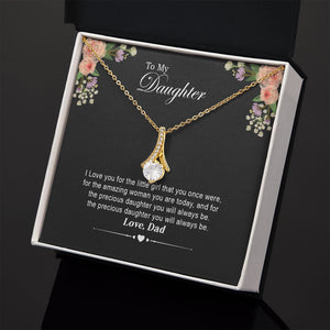 Daughter - Dad - I Love You For The Little Girl - Alluring Beauty Necklace