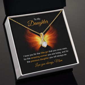 Daughter - Mom - I Love You For The Little Girl - Alluring Beauty Necklace