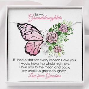 Granddaughter Grandma - My Precious Granddaughter - Alluring Beauty Necklace