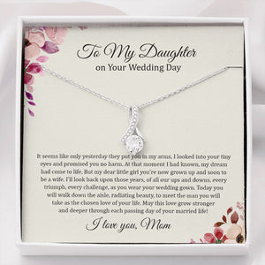 Daughter Mom - On Daughter's Wedding Day - Alluring Beauty Necklace