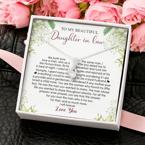 Daughter In Law - I Will Forever Love You - Alluring Beauty Necklace