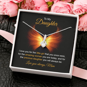 Daughter - Mom - I Love You For The Little Girl - Alluring Beauty Necklace