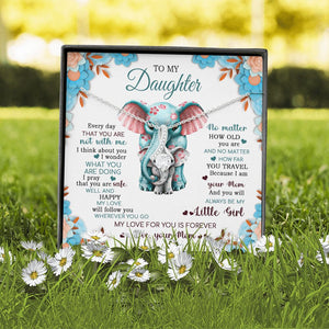 Daughter - Mom - Safe Well And Happy - Alluring Beauty Necklace