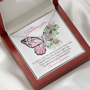 Granddaughter Grandma - My Precious Granddaughter - Alluring Beauty Necklace